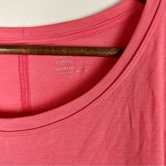 Motherhood Maternity nursing coral pink top women’s size 3X - Picture 5 of 11
